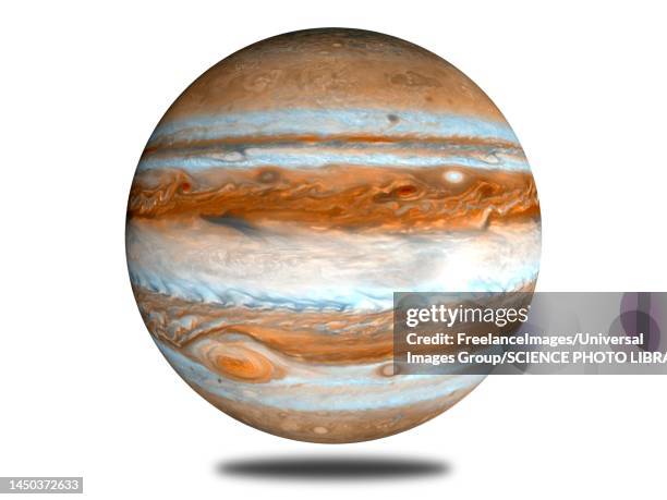 jupiter, illustration - moon phases white background stock illustrations