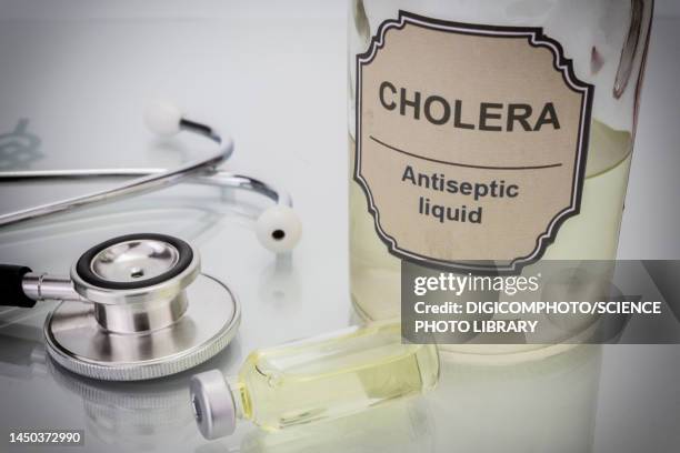 cholera testing, conceptual image - コレラ菌 ストックフォトと画像