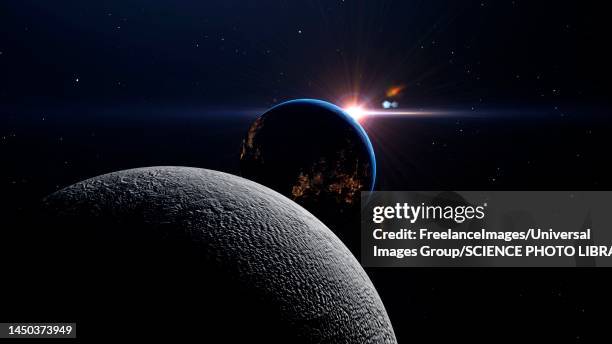 bildbanksillustrationer, clip art samt tecknat material och ikoner med lunar eclipse, illustration - ordning