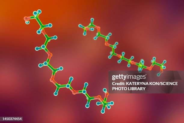 polyethylene glycol molecule, illustration - glycol stock illustrations