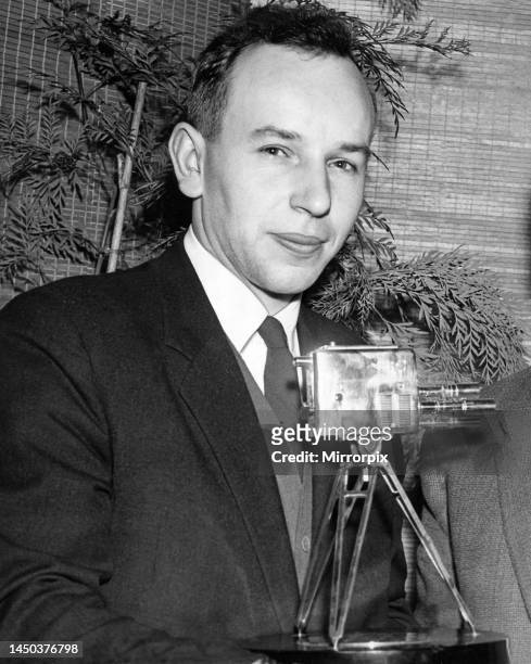 John Surtees with his BBC Sports Personality trophy. 1st December 1959.