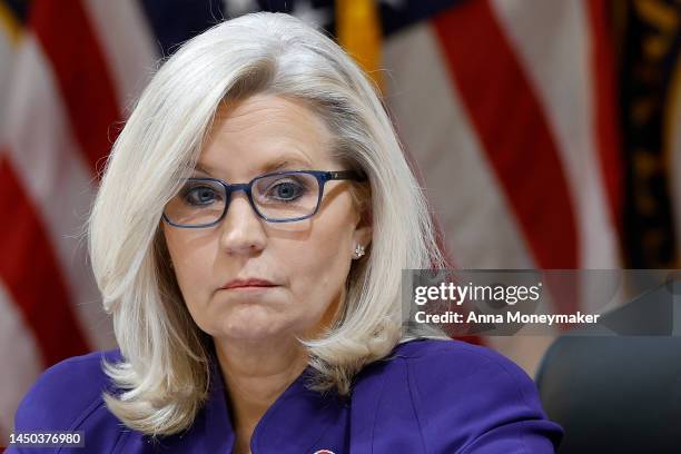 Rep. Liz Cheney , Vice Chairwoman of the Select Committee to Investigate the January 6th Attack on the U.S. Capitol, participates in the last public...