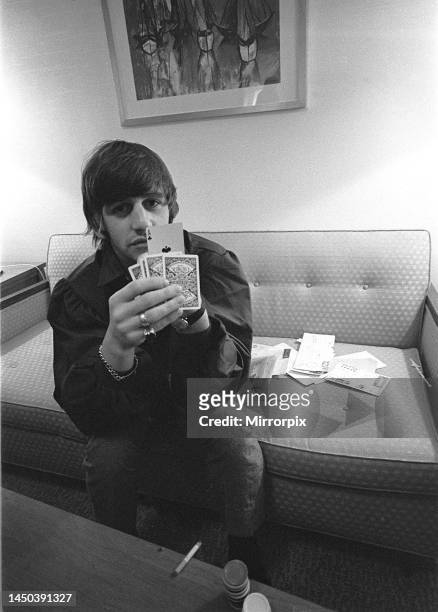 The Beatles 1964 Summer Tour of United States and Canada. Ringo Starr in his room at the Lafayette Motor Inn, Atlantic City, New Jersey during the...
