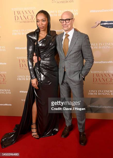 Naomi Ackie and Stanley Tucci attend Sony Pictures UK Gala Screening of WHITNEY HOUSTON: I WANNA DANCE WITH SOMEBODY at Ham Yard Hotel London on...