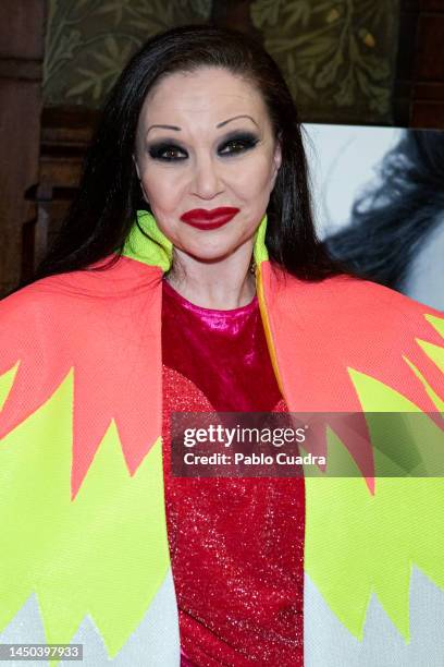 Singer Olvido Gara, AKA Alaska, attends the Agatha Ruiz De La Prada autobiography presentation at Ateneo de Madrid on December 19, 2022 in Madrid,...