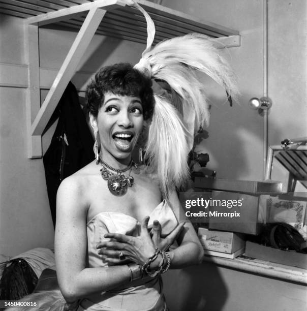 Marie Bryant of New Orleans, seen here at the opening of the new show High Spirits at the London Hippodrome. Back in New York 28 year old Marie was...