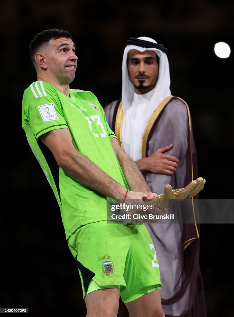 Emiliano Martinez of Argentina poses for a photo with the adidas