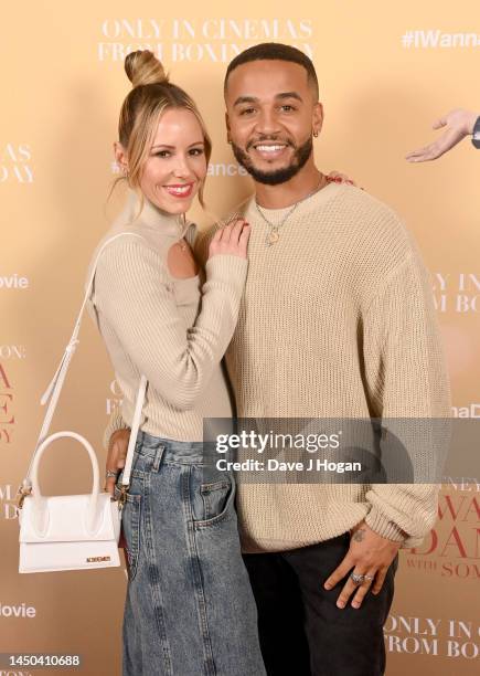 Sarah Richards and Aston Merrygold attend Sony Pictures UK Gala Screening of WHITNEY HOUSTON: I WANNA DANCE WITH SOMEBODY at Ham Yard Hotel London on...