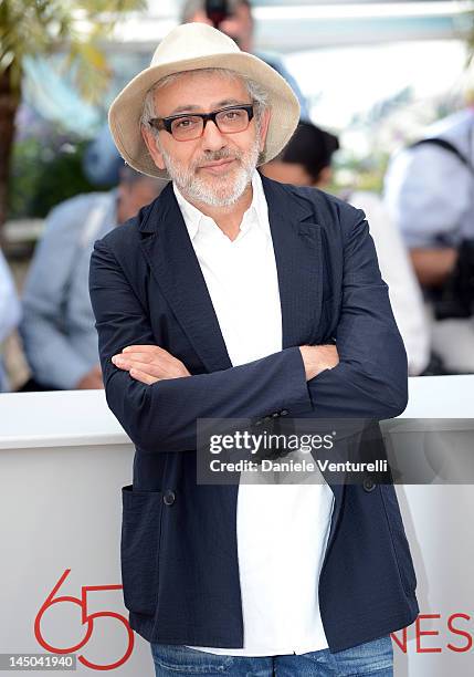 Co-Director Elia Suleiman poses at the "7 Dias En La Habana" Photocall during the 65th Annual Cannes Film Festival at Palais des Festivals on May 23,...