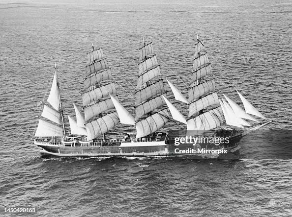 Basque Ships The four-masted sailing ship Basque Pamir in the English Channel ...