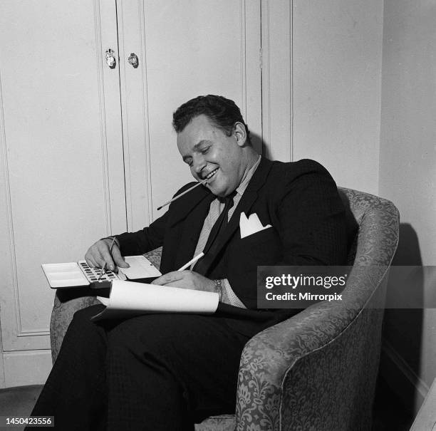 American actor Rod Steiger pictured at his London hotel. 28th December 1956.