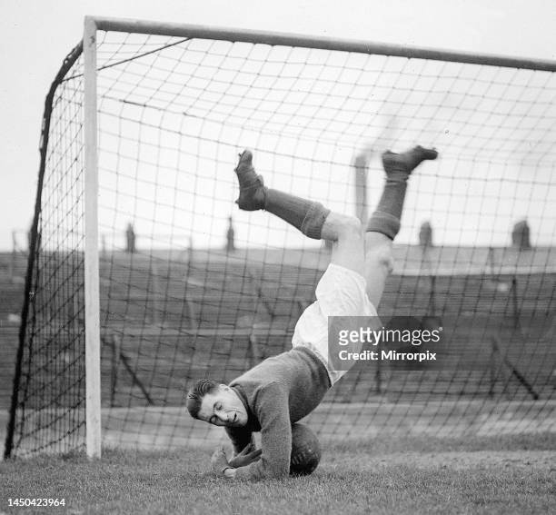 George Marks, Blackburn Rovers goalkeeper. Pictured December 1946.