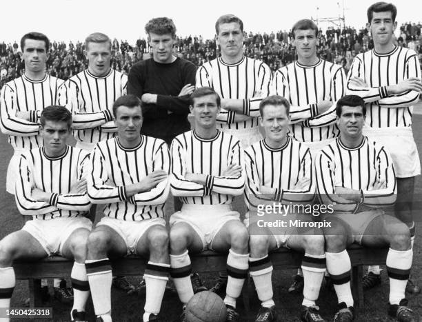 Dunfermline football team pose for a group photograph, 1965. They are back row left to right: Willie Callaghan, John Lunn, goalkeeper Eric Martin,...