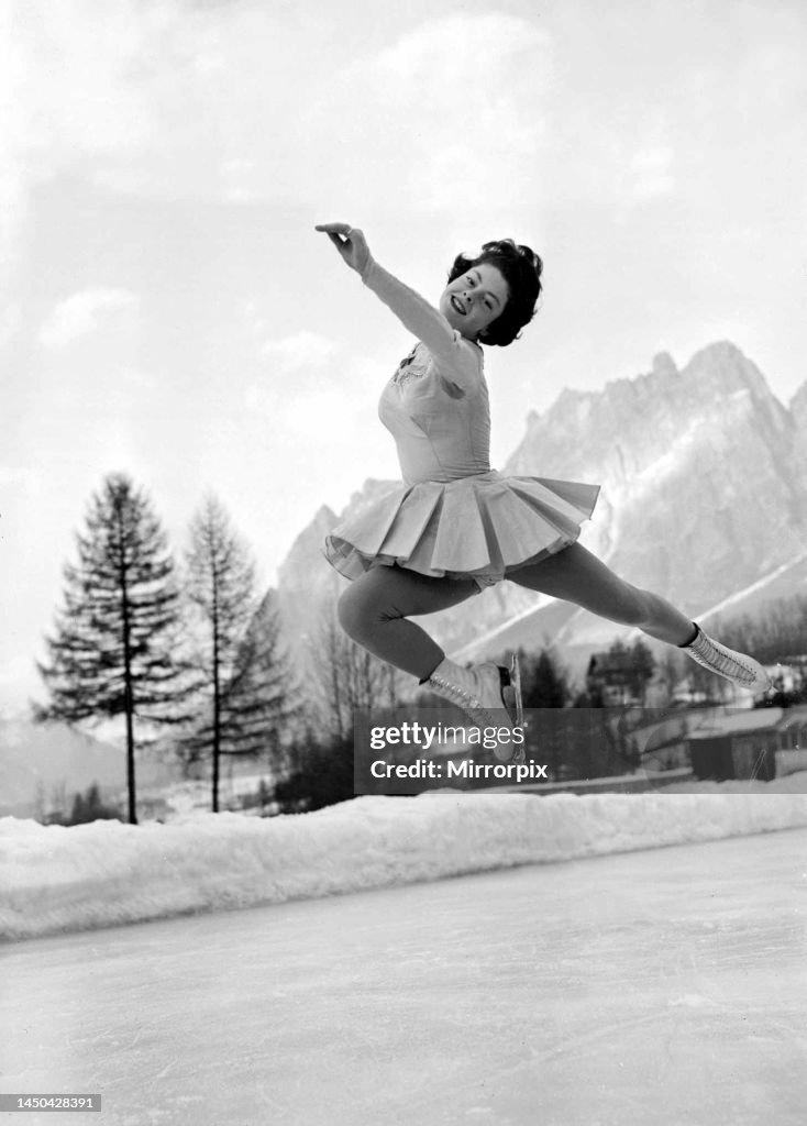 Ice skating at 1956 Winter Olympic Games in Cortina d'Ampezzo Italy