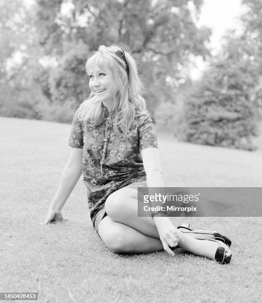 Felicity Kendal in Battersea Gardens. 21st June 1967.