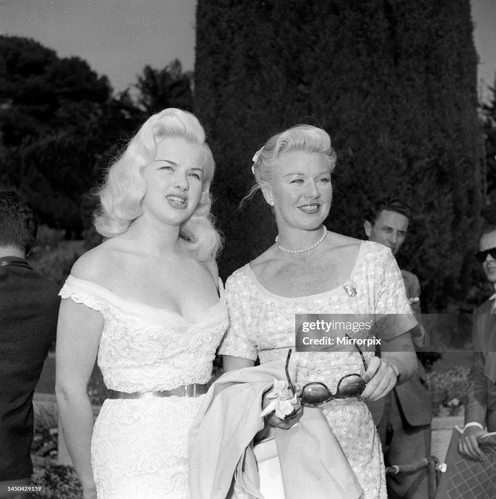 Actress Diana Dors with Ginger Rogers at the Cannes film Festival May