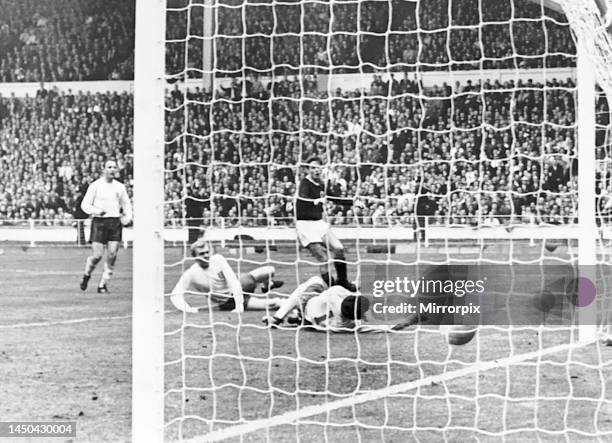 Scotland versus England at Wembley. McCalliog scores the third goal. 15th April 1967.