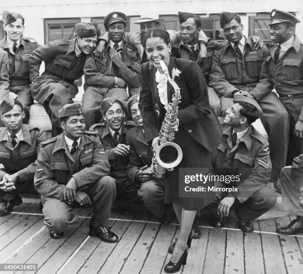 The Empire Windrush arrives at Tilbury Docks on Tuesday 22nd June 1948, bringing workers from Jamaica, Trinidad and Tobago and other islands, to help...