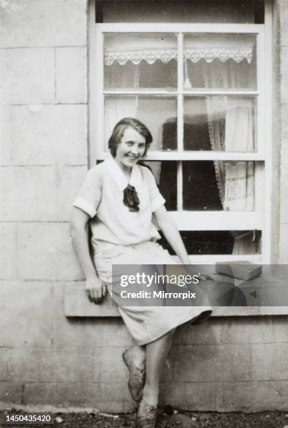 Picture shows Donald Trump's mother, Mary Anne MacLeod, at home in Stornoway in Scotland.