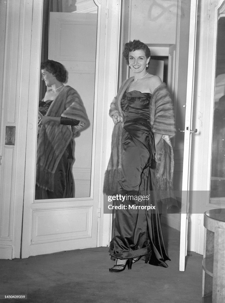 Jane Russell R American actress, singer, and model Jane Russell pictured in London ...