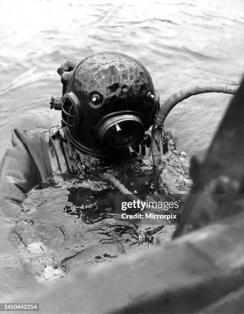 Diver in an old-fashioned diving suit which you had to be bolted into.