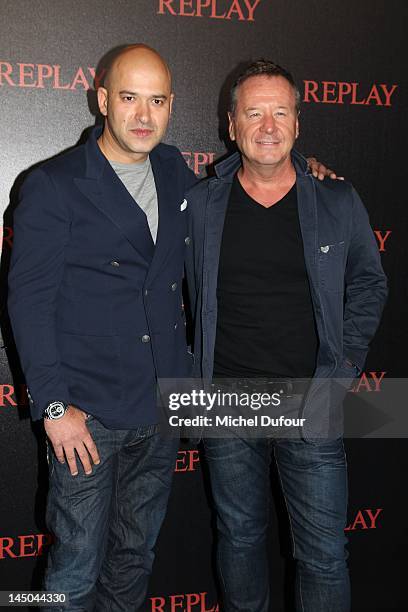 Matteo Sinigaglia and John Kerr attend the Replay & Simple Minds Concert at Hotel Martinez on May 22, 2012 in Cannes, France.