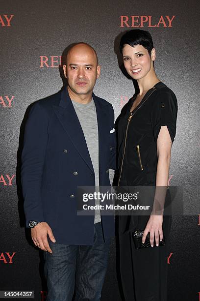 Matteo Sinigaglia and Hanaa Ben Abdesslem attend the Replay & Simple Minds Concert at Hotel Martinez on May 22, 2012 in Cannes, France.