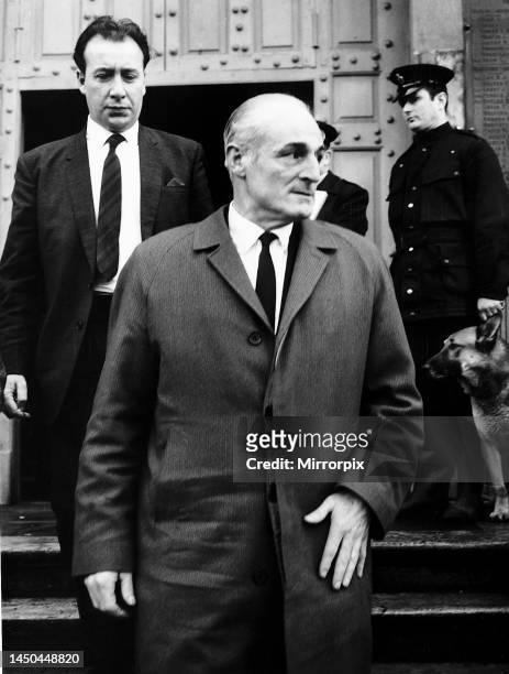 Chief Superintendent Tommy Butler the man who caught Bruce Reynolds one of the Great Train Robbers. Buckingham Assizes, Aylesbury. 14th January 1969.