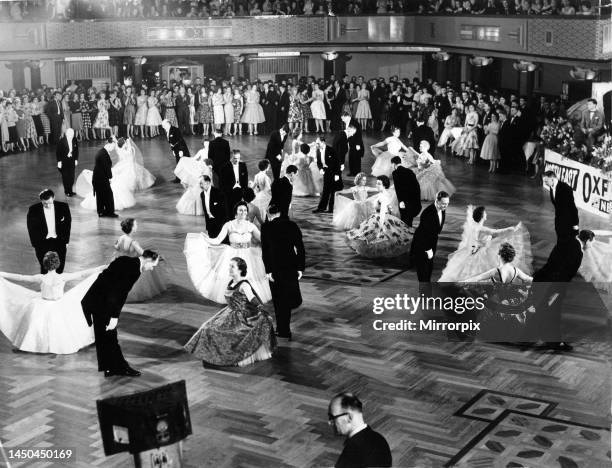 Group of ballroom dancing couples in Newcastle's Oxford Galleries.