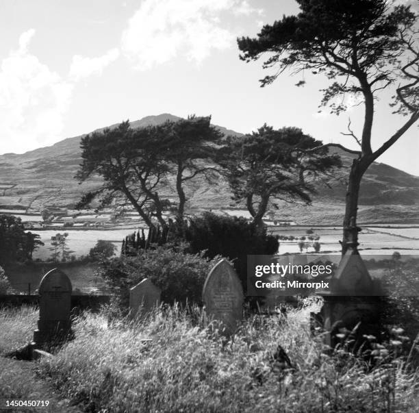 The graveyard in County Wexford where ancestors to President John Fitzpatrick Kennedy lay. Date unknown. Circa 1950.