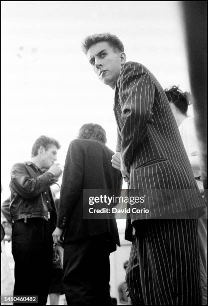 Terry Hall of The Specials backstage at their last show at the Rock Against Racism show in Leeds on 4 July, 1981.