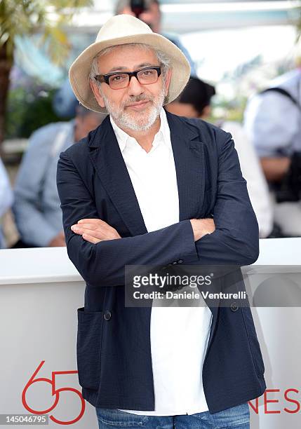 Co-Director Elia Suleiman poses at the "7 Dias En La Habana" Photocall during the 65th Annual Cannes Film Festival at Palais des Festivals on May 23,...