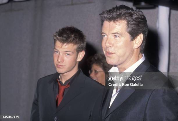 Actor Pierce Brosnan and son Sean Brosnan attend the Fifth Annual GQ Men of the Year Awards on October 26, 2000 at the Beacon Theatre in New York...