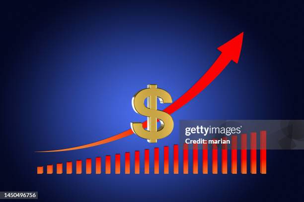 profit growth and us currency symbols - china economy growthanalysis stock pictures, royalty-free photos & images