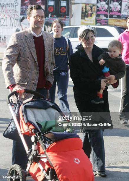 John Lambros and Karen Duffy are seen on January 01, 2005 in New York City.