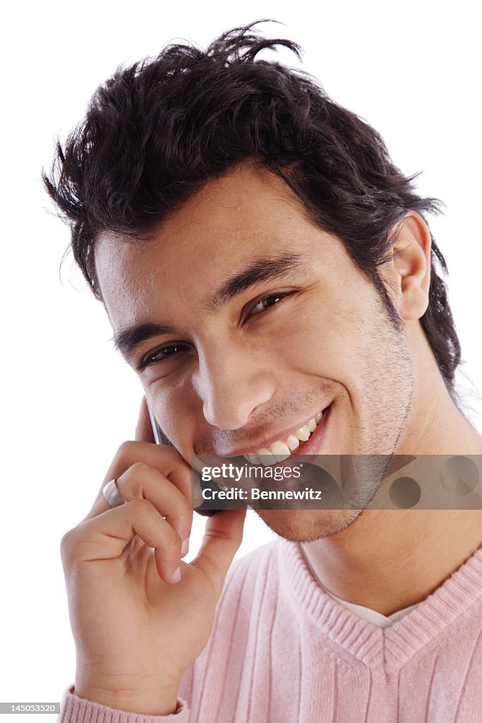 Junger Mann mit Handy