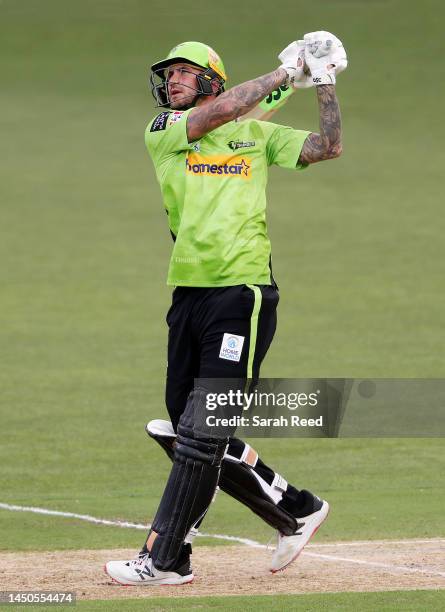 Alex Hales of the Thunder during the Men's Big Bash League match between the Adelaide Strikers and the Sydney Thunder at Adelaide Oval, on December...
