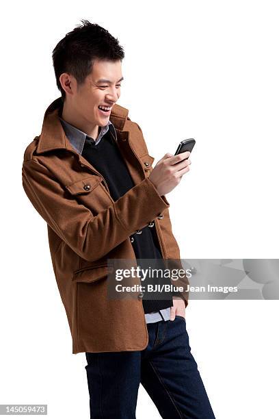 young man using mobile phone - free download photo stock pictures, royalty-free photos & images