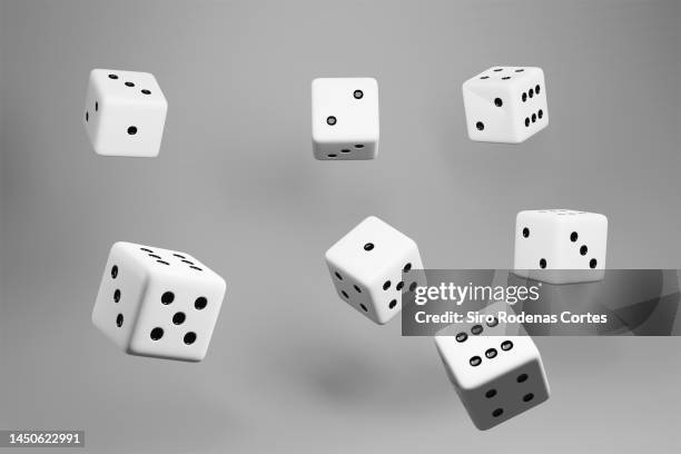 dices, 3d rendering - game of chance stock pictures, royalty-free photos & images