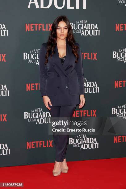 Pina Turco attends the photocall for "La Vita Bugiarda Degli Adulti" on December 20, 2022 in Rome, Italy.