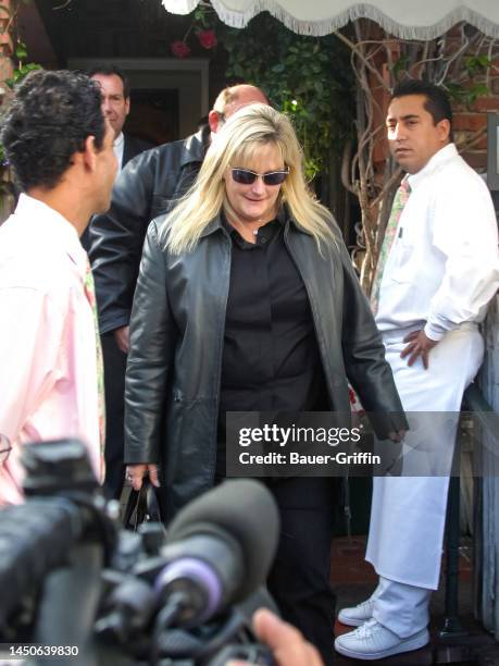 Debbie Rowe is seen on January 12, 2004 in Los Angeles, California.