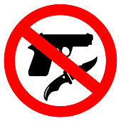 No weapon vector sign