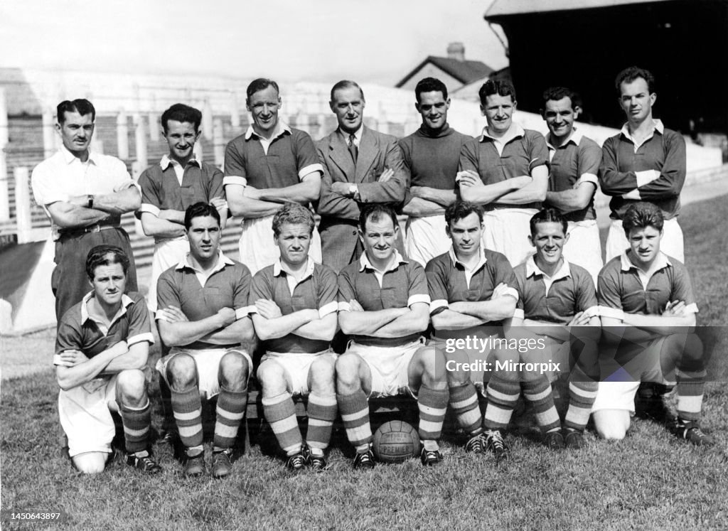 Cardiff City Team Cardiff City's 1951-52 promotion heroes. Standing left to right ...