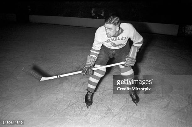 Ice Hockey player Fred Derny at Earl's Court. September 1952.