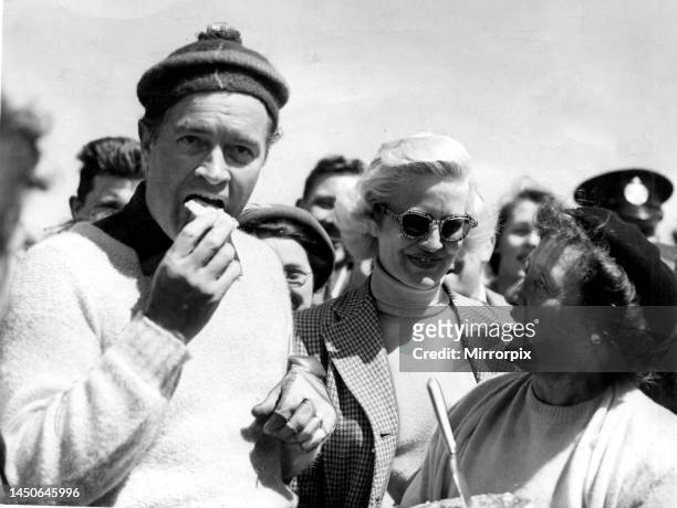 Bob Hope at the British Amateur Golf Championship, Royal Porthcawl - I knew you were coming so I baked a cake, said Miss Rene Gray, of Bristol, to...