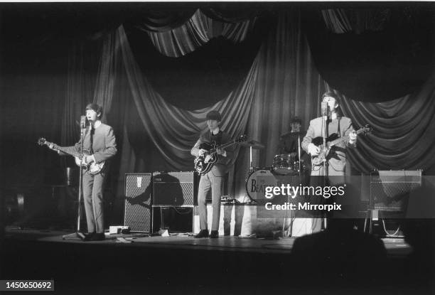 The Beatles in concert at the ABC Theatre and Cinema, Northampton. 6th November 1963.