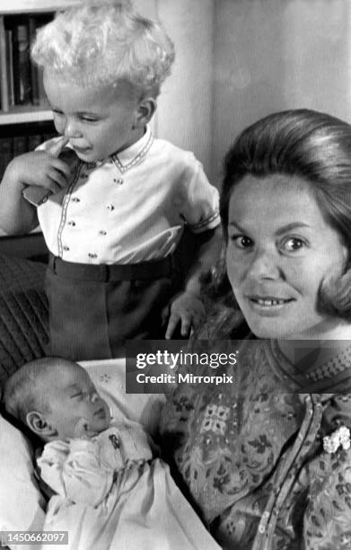 Prince Edward of Kent - The Duke of Kent. The Duchess of Kent pictured with her new baby daughter Lady Helen Windsor, sleeping soundly and son Earl...