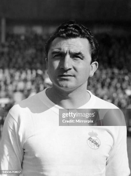 European Cup Quarter Final Second Leg match at the Stade Du Ray in Nice. Nice 2 v Real Madrid 3. . Madrid's Miguel Munoz before the match. 14th March...