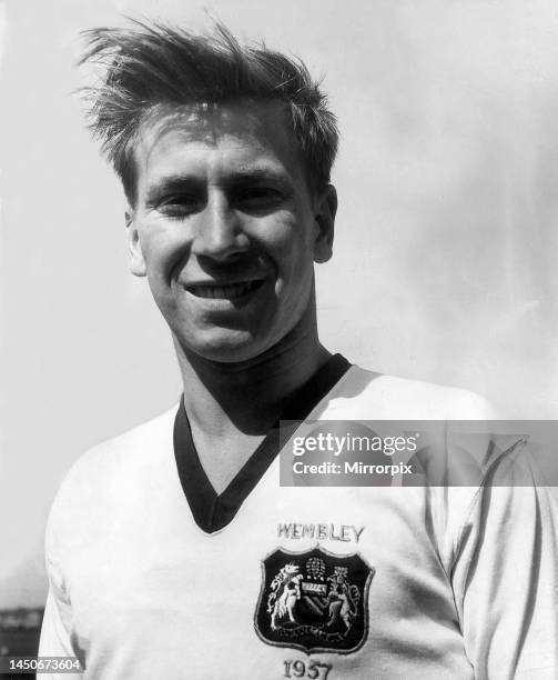 Manchester United's Bobby Charlton during a training session May 1957.