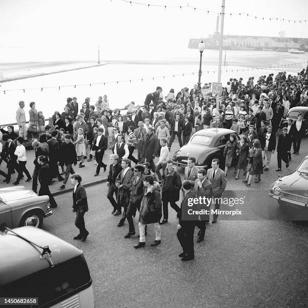 Mods and Rockers clash at Margate sea front. 20th May 1964.